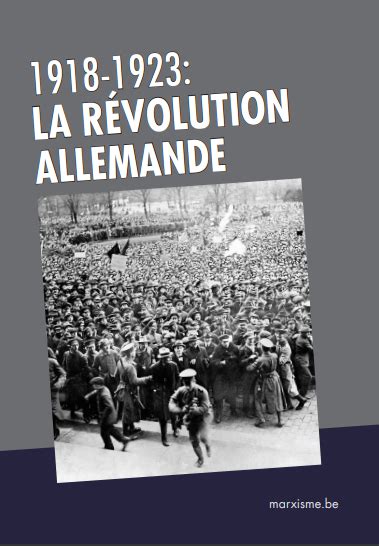 1918 1923 la révolution allemande Alternative Socialiste Québec