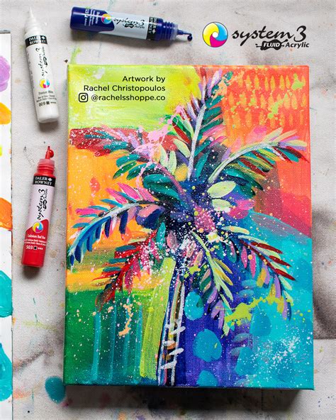 How To Paint A Palm Tree With Fluid Acrylics Blick Art Materials