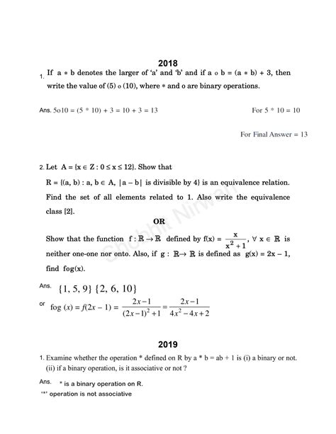 SOLUTION Mathematics Class 12th Chapter Wise Pyqs Studypool