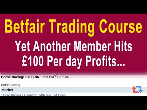 Another Member Hits Profit Per Day Trading On Betfair Youtube