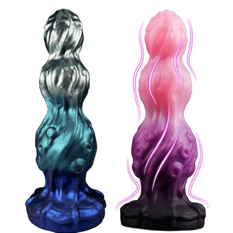 YIXING Sex Tentacle Anal Bead Liquid Silicone Anal Plugs Fantasy Knot Dildo Masturbation Soft