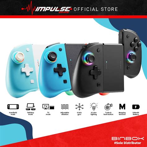 Binbok Wireless Rgb Joy Con Controller For Nintendo Switch