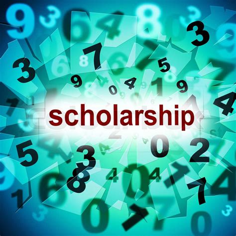 Scholarship Education Represents College Academy And Graduating | Stock image | Colourbox