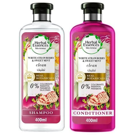 Pack Promo Herbal Essences Fraise Blanche Et Menthe Douce Shampoing