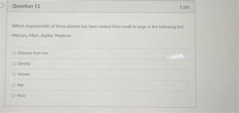 Solved Question 111 PtsWhich Characteristic Of These Chegg