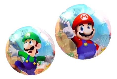 Globos Met Licos Cm Mario Bros Y Luigi Calidad Helio Mercadolibre