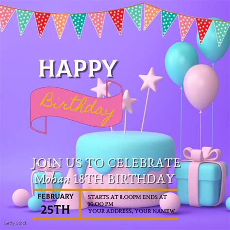 Birthday Poster Template | PosterMyWall