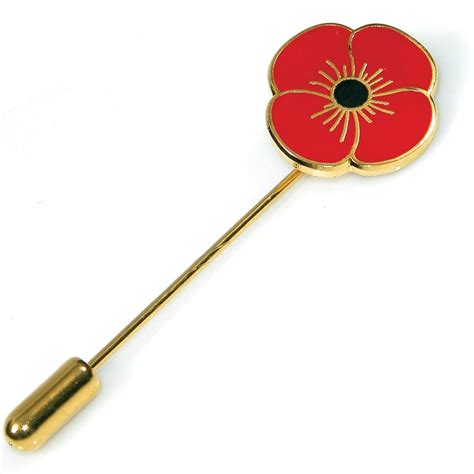 SCARF PIN WITH POPPY