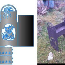 Мангал 670х350х800 - Чертежи, 3D Модели, Проекты, Модели для станков ЧПУ