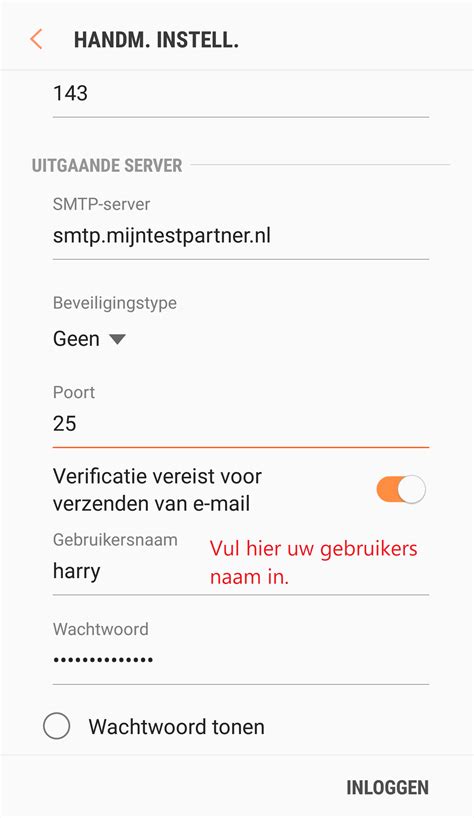 Set up email - Samsung app