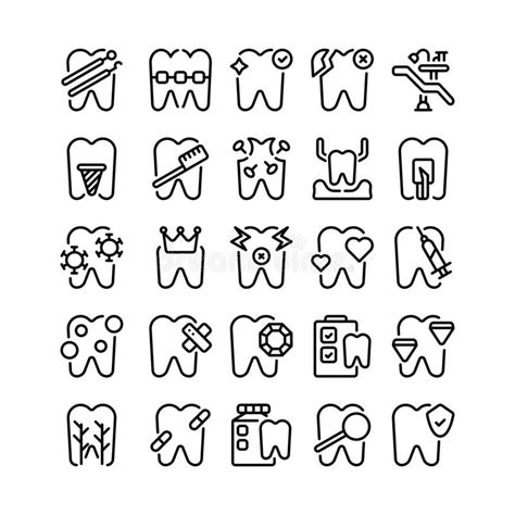 设置牙科牙医齿数字形图案图标和插图 向量例证 插画 包括有 图表 概念 卫生学 网络 仪器 人力 213246658