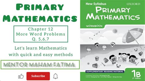 Oxford Primary Mathematics 1b 2nd Edition Chapter 12 2nd Class Mentormahamfatima Youtube