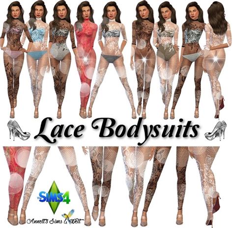 Annett S Sims 4 Welt Lace Bodysuits