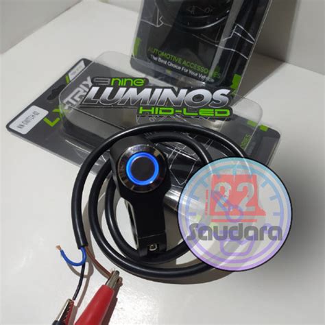 Jual Saklar On Off Nine Stang Led Motor Stainles Waterproof Biru