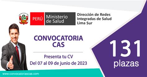 CONVOCATORIA REDES INTEGRADAS SALUD LIMA SUR CAS 131 Plazas