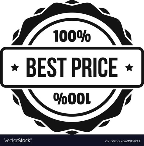 Best price logo simple style Royalty Free Vector Image