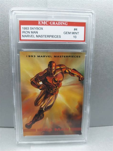 Iron Man Marvel Masterpieces Card Emc Graded Vintage Skybox