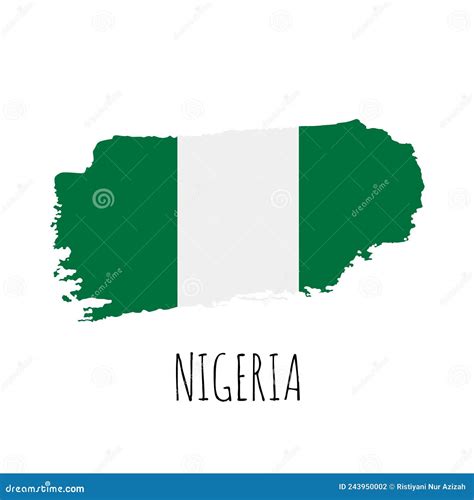 Nigeria Flag With Brush Stroke Texture Stock Vector Illustration Of