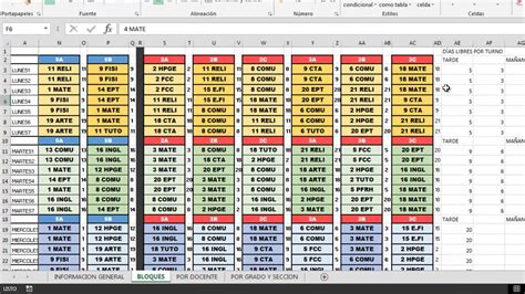 Ejemplo De Horario De Clases En Excel Variaciones Clase 86075 Hot Sex