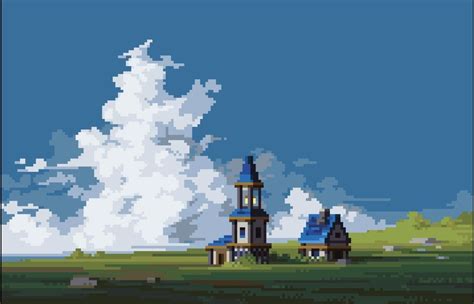 Пиксельная картина | Ilustração de paisagem, Lugares estranhos, Arte em ...