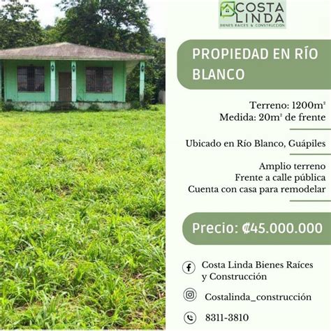 Terreno En Venta En Rio Blanco Pococ Lim N