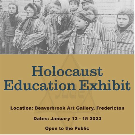 Holocaust Education Exhibit Downtown Fredericton