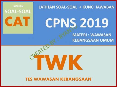 Pdf Materi Wawasan Kebangsaan Umum Twk Soal Soal Cat Twk Tes