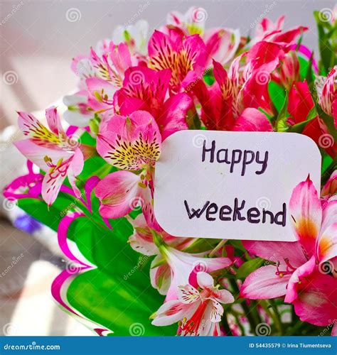 Text Happy Weekend Stock Photo Image 54435579