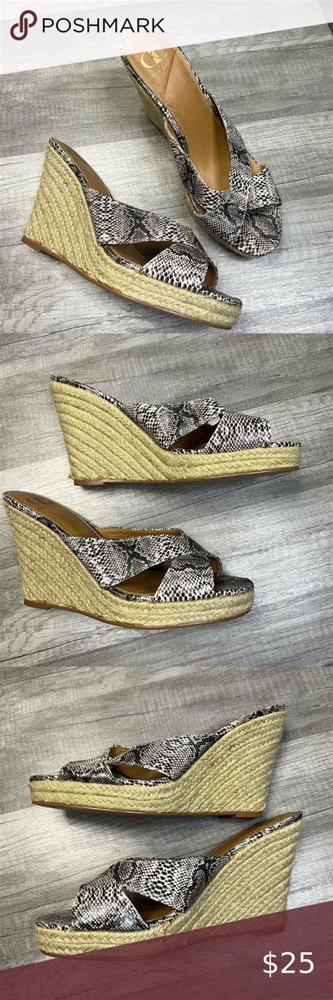 Espadrille Snakeskin Print Open Toe Wedges Sandals Shoes Kelsi Dagger