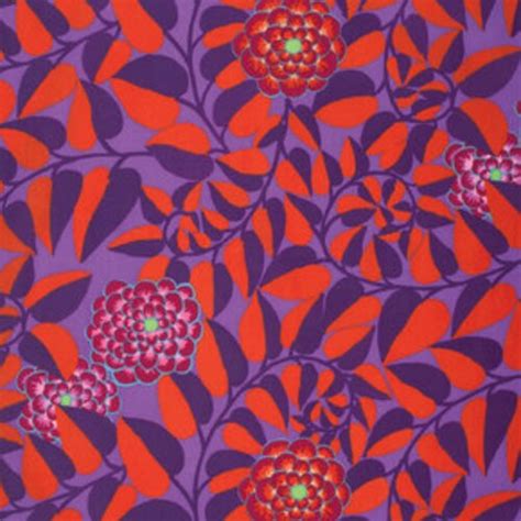 Embroidered Flower Purple Kaffe Fassett Sold In 1 2yd Units Etsy