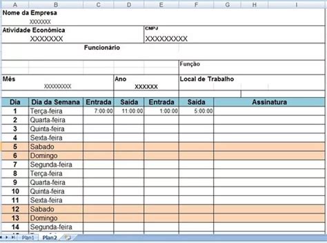 Planilha Em Excel Controle De Entrada E Sa Da De Funcion Rio Venda Em