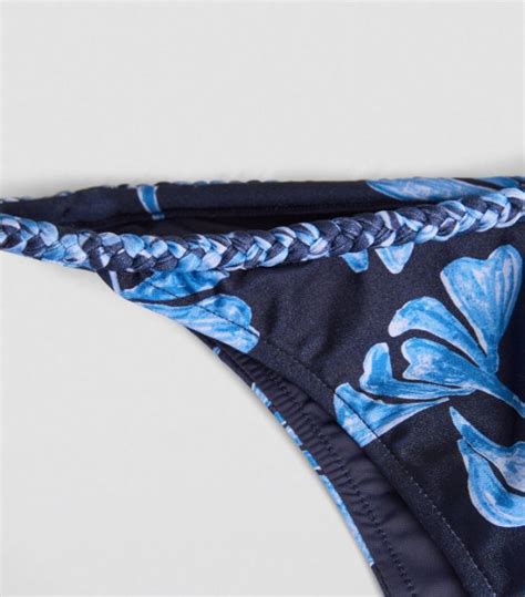 Womens PatBO Blue Braided Bikini Bottoms Harrods UK