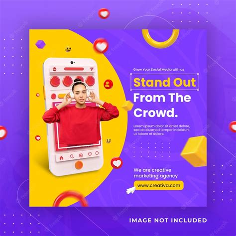 Premium Psd Creative Concept Social Media Instagram Post For Digital