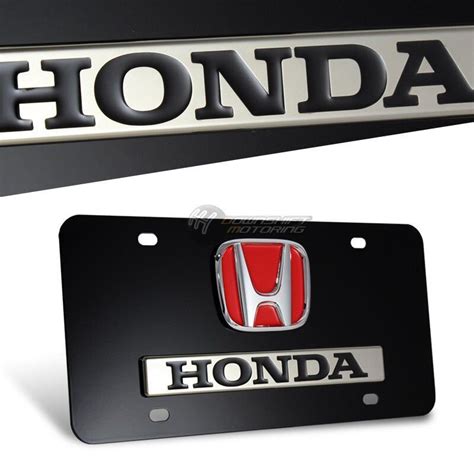 3d Honda S2000 Front Back Stainless Steel License Plate Frame Set W