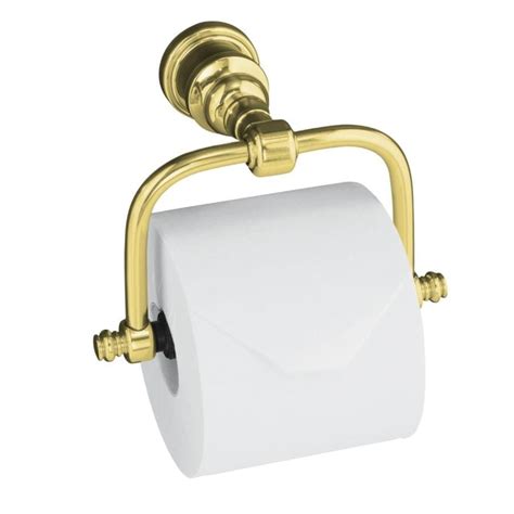 Kohler Iv Georges Brass Vibrant Polished Brass Surface Mount Spring Loaded Toilet Paper Holder