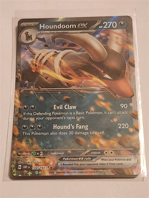 Houndoom Ex 134 197 Ultra Rare Pokemon TCG Obsidian Flames NM EBay