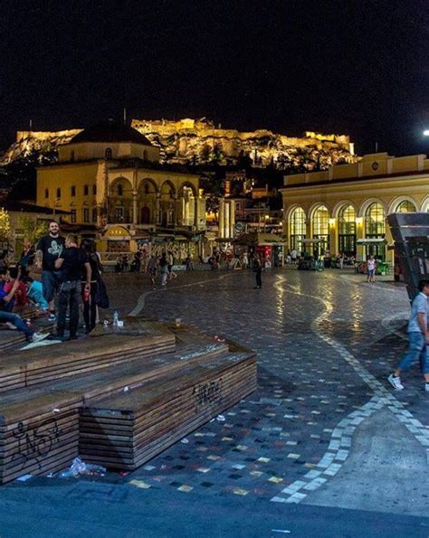 #Monastiraki Square at night #Athens #Greece Attica Greece, Athens ...