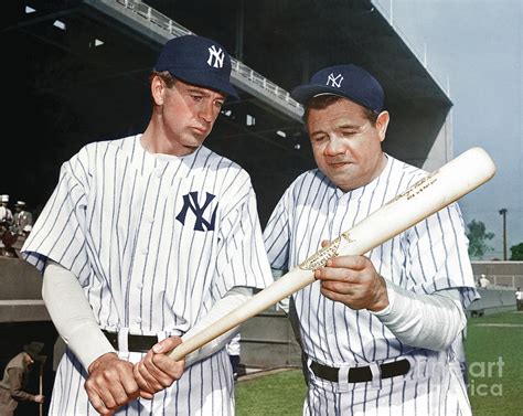 Gary Cooper And Babe Ruth The Pride Of The Yankees Fine Art Print ...