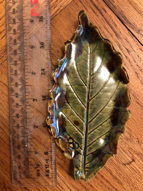 Handmade Ceramic Leaf Spoon Rest Small Platter Etsy