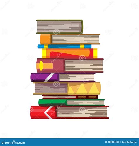 Stack Of Colorful Books On A White Background Pile Of Education Books