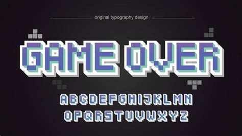 Pixel Font Vector Art, Icons, and Graphics for Free Download