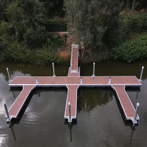 High Quality Aluminium Floating Jetty Pontoon Dock With Handrails Corrosion Resistant Floating