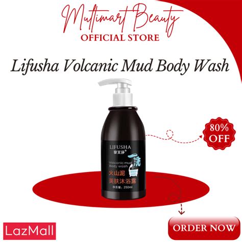 Original Lifusha Volcanic Mud Body Wash 250ml LIFUSHA Volcanic Mud Body