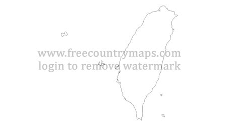 Outline maps of Taiwan : Vector and gif map for YouTube