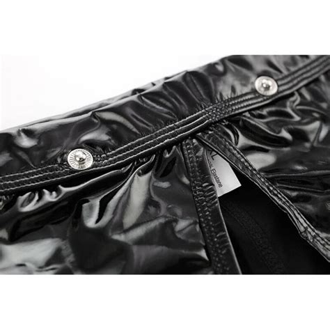 Faux Leather Open Crotch Boxers 1 000 Men S Lingerie Free Shipping
