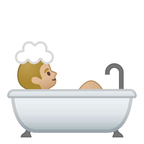 🛀🏼 Person Taking Bath Emoji with Medium-Light Skin Tone Meaning