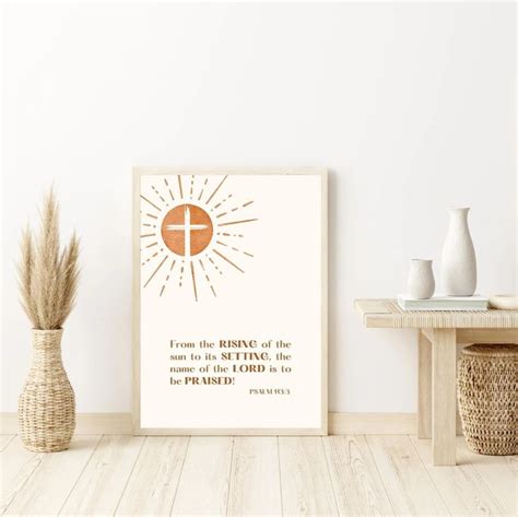 Psalm Psalm Printable Boho Christian Art Bible Verse Poster Boho