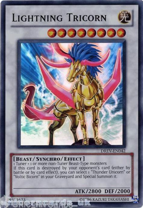 DREV EN042 Lightning Tricorn Ultimate Rare UNL Edition Mint YuGiOh Card