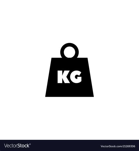 Weight Kilogram Flat Icon Royalty Free Vector Image