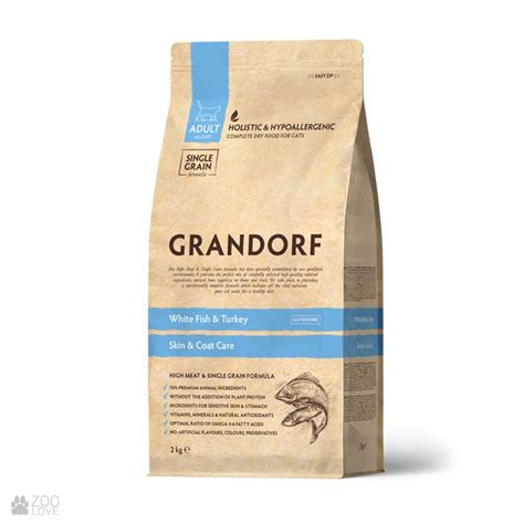 Купить корм для кошек Grandorf White Fish & Turkey Skin & Coat Care ...